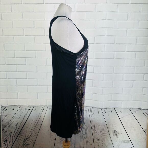 10/$25🦋 XOXO Black Sequin & Mesh Tunic Length Tank - Size Large - Picture 6 of 10